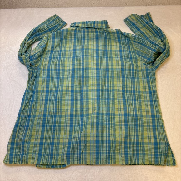 Melrose Women's Blue And Yellow Plaid Button Up Size M Vintage Y2K - Picture 12 of 16